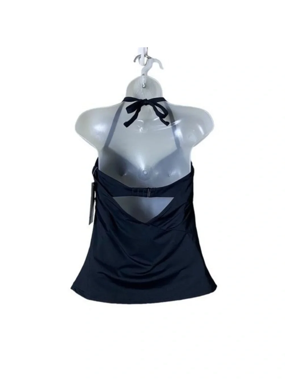 Athleta Hampton Bra Cup Swim Tankini Top Black UPF 50+ Beach 34 D/DD New